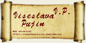 Višeslava Pujin vizit kartica